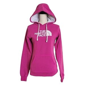 The North face Women's Half Dome Hoodie Sz Small Pink White